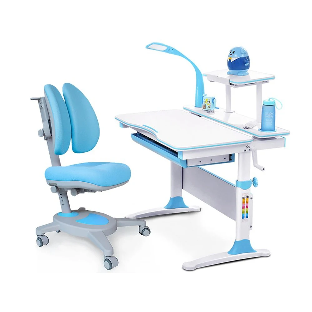 Комплект стол/полка/кресло/чехол/лампа Mealux EVO Evo-kids Evo-30 белая столешница