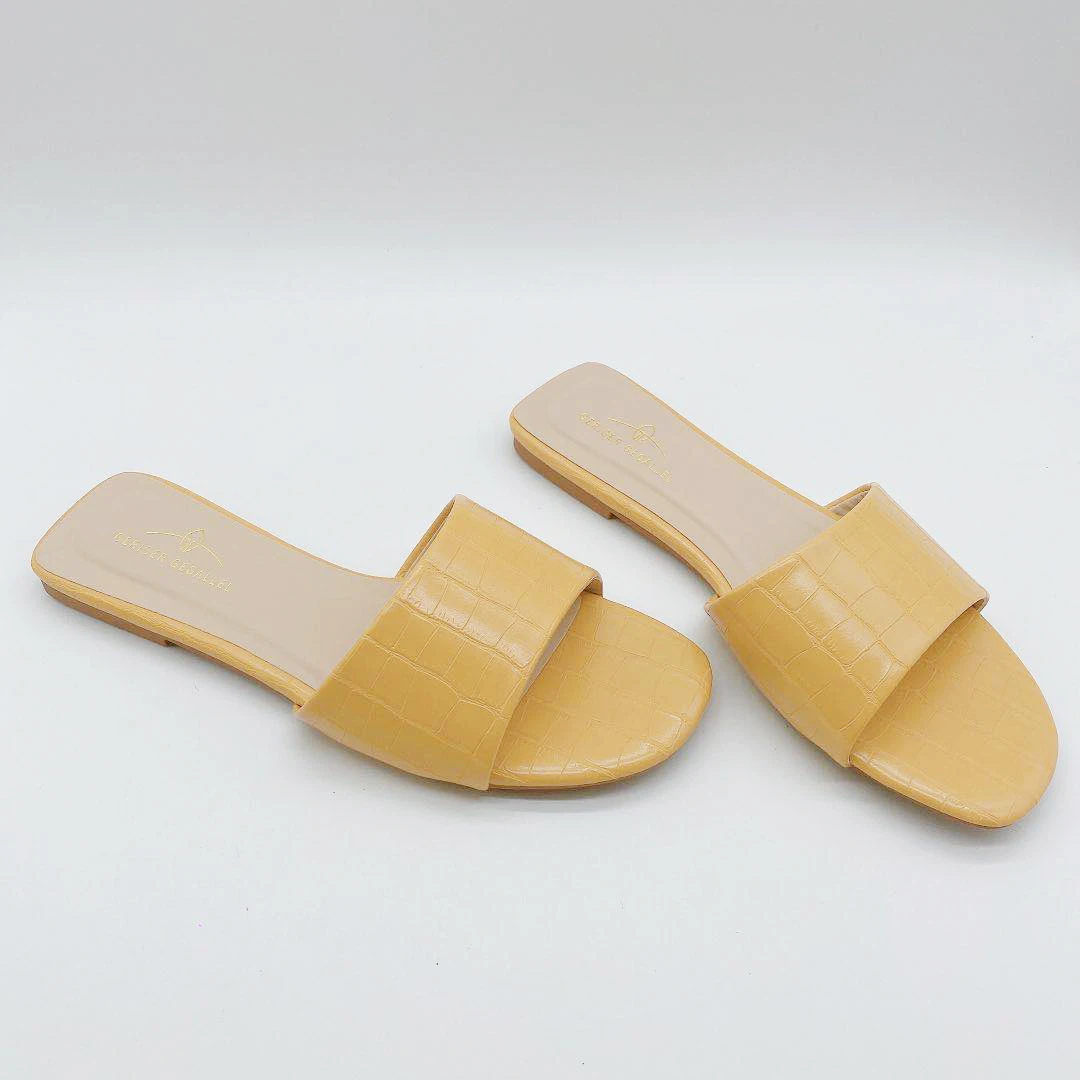 Туфли женские на плоской подошве суперминималистская модная пляжная обувь ПУ