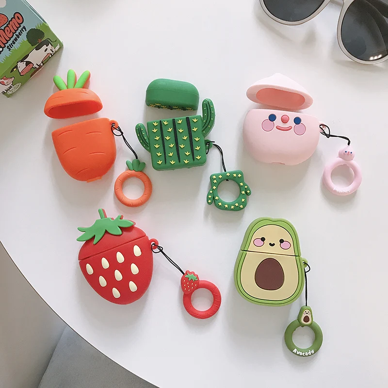 3D милый мультяшный кошелек с фруктами авокадо КАКТУСОМ Bluetooth гарнитура