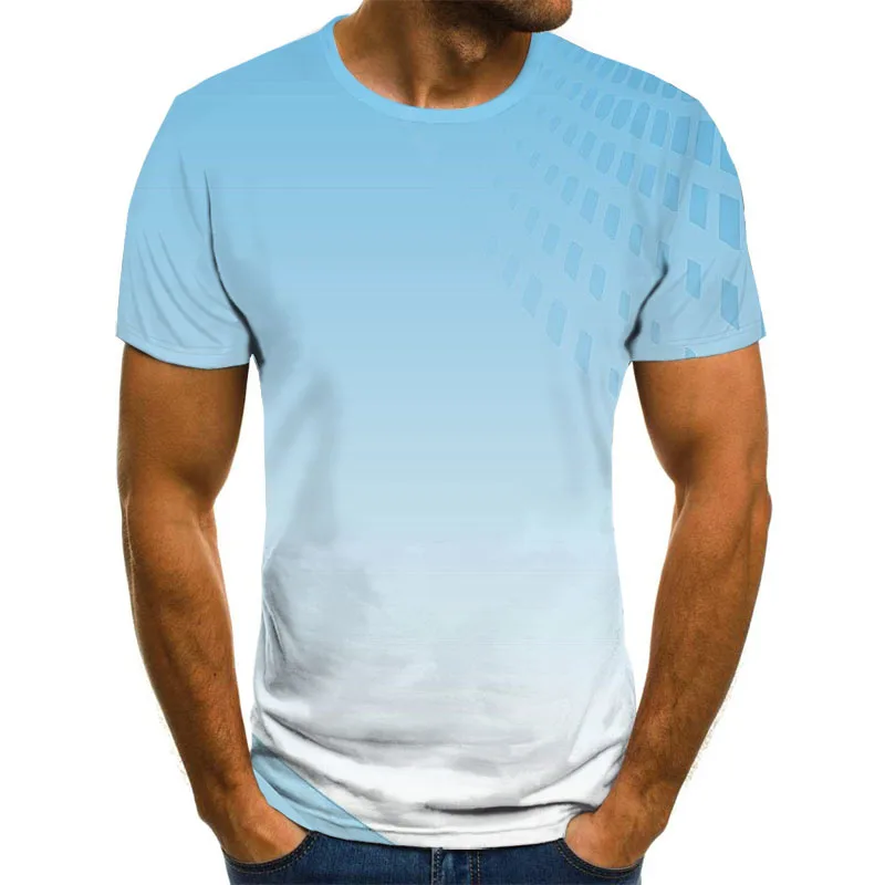 

Casual and colorful men's t-shirt, short sleeve 3d round neck t-shirt, casual and summer fashion