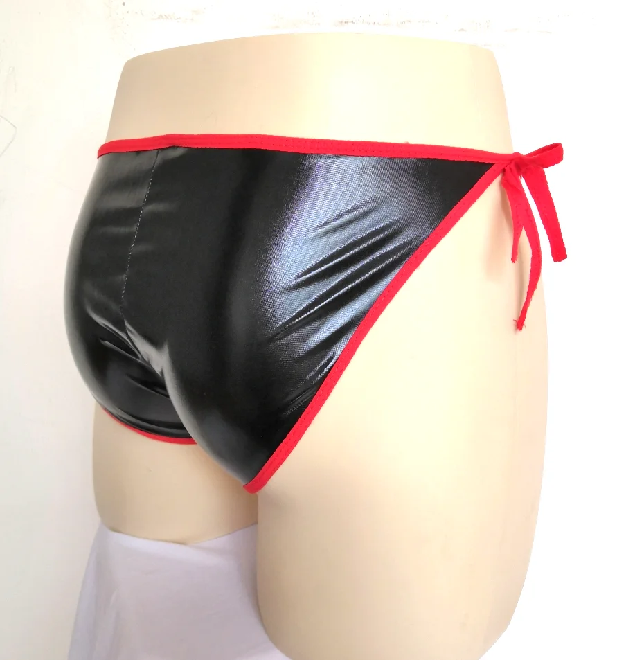 Лакированная сексуальная кожаная мужская сумка для нижнего белья геев нижнее