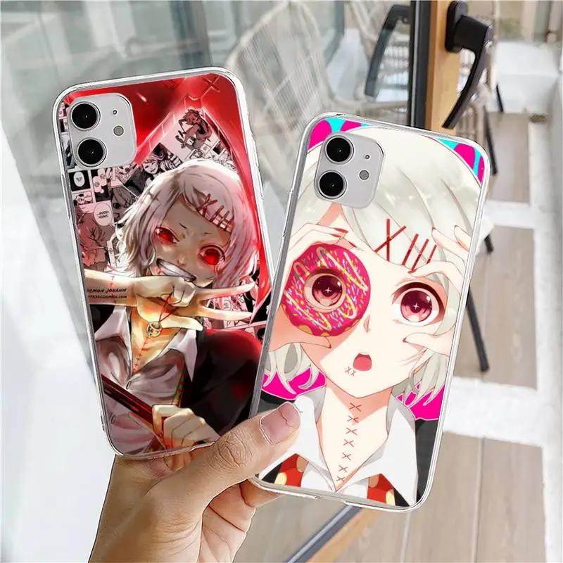 

Anime JUUZOU SUZUYA Tokyo Ghouls Phone Case For iphone 5s 6 7 8 11 12 plus xsmax xr pro mini se Transparent Cover Fundas Coque