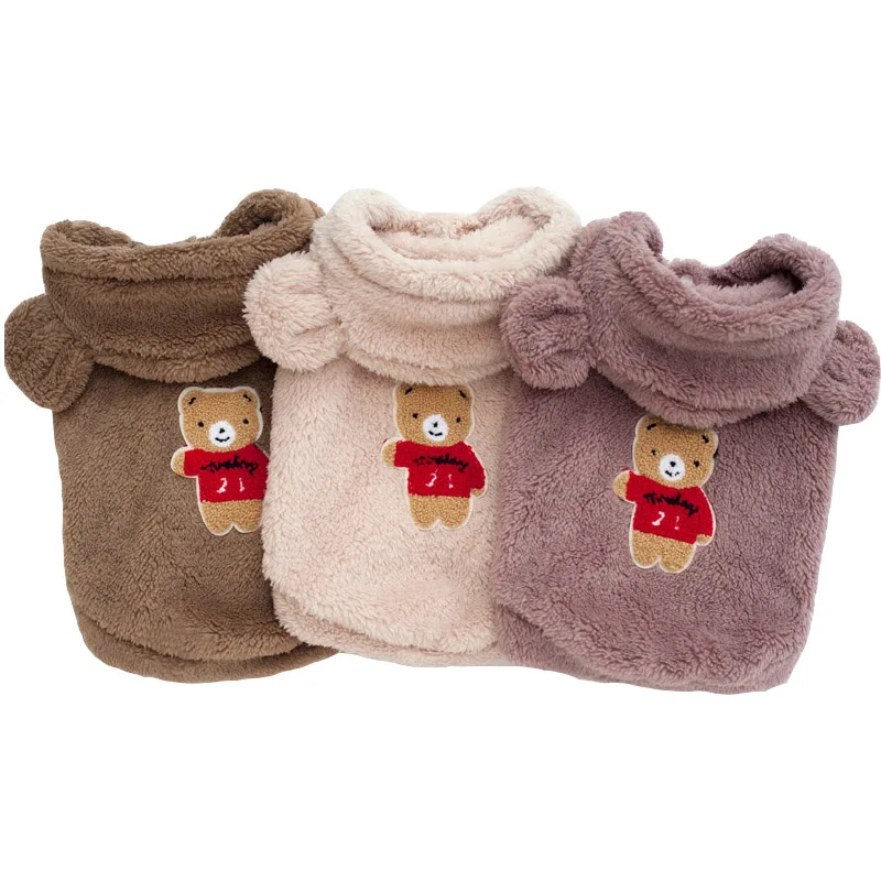 Зимняя одежда для собак фланелевый мягкий костюм щенка теплый пальто щенков