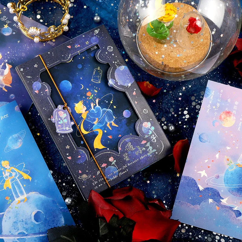 

Stationery Postcards Beautiful Dream Gift Boxed Message Cards 30 Pieces Into The Star Meets The Little Prince Series Messages