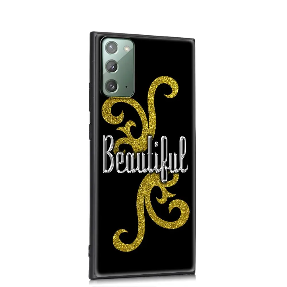 

Funny Words Soft Phone Accessories Cover for Samsung Galaxy Note 20 Ultra 10 Lite 9 8 Plus 5G Luxury Funda Case Shell