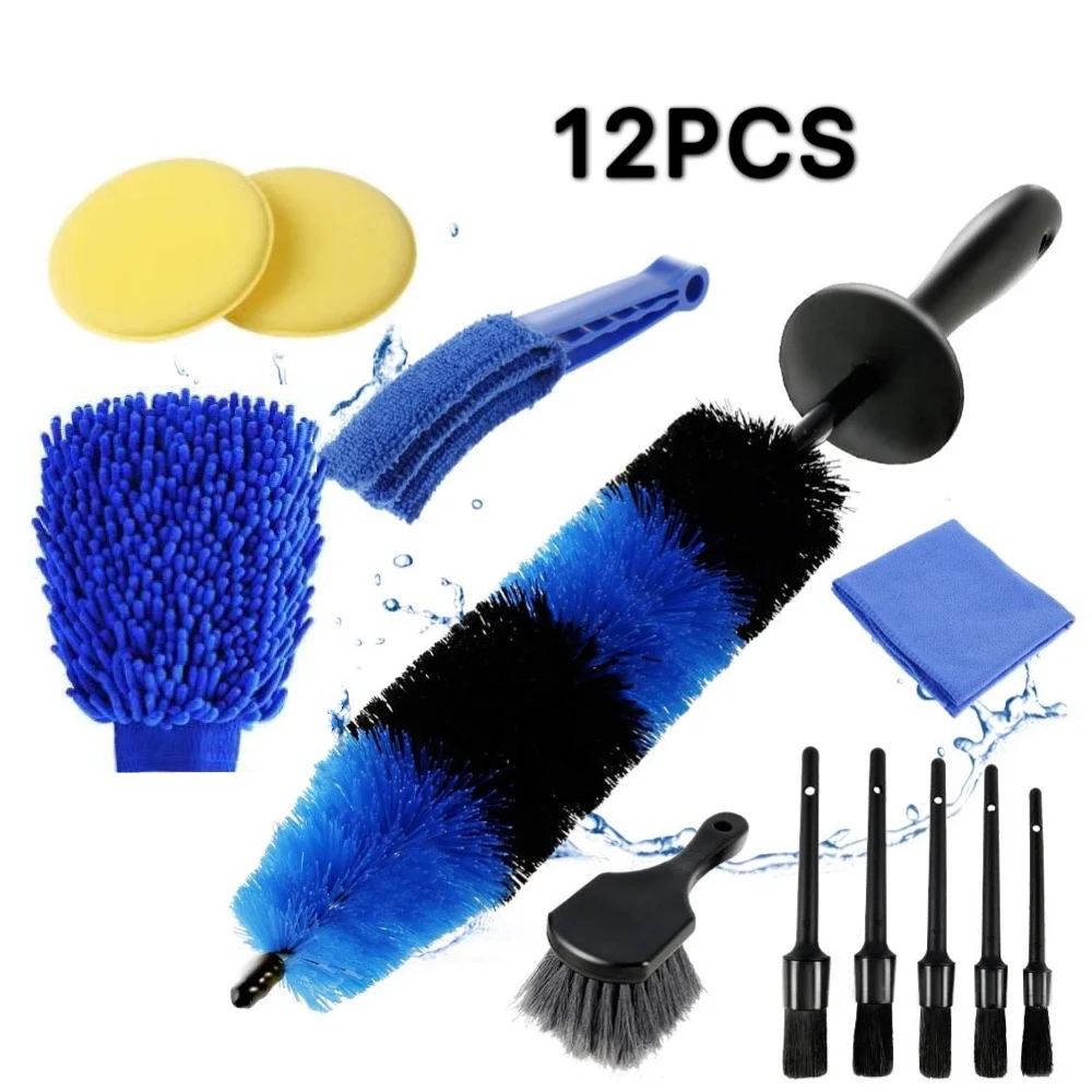

12PCS Car Wheel & Tire Detailing Brush Kit