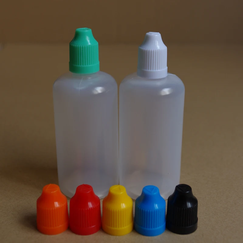500pcs Empty 100ml E-cig Liquid Bottle PE Plastic Dropper with Childproof Cap Needle Tip Soft | Красота и здоровье