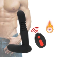 anal vibrators 6 speed sex toy for men telescopic dildo prostate massager adult toy remote control wireless control heating rod