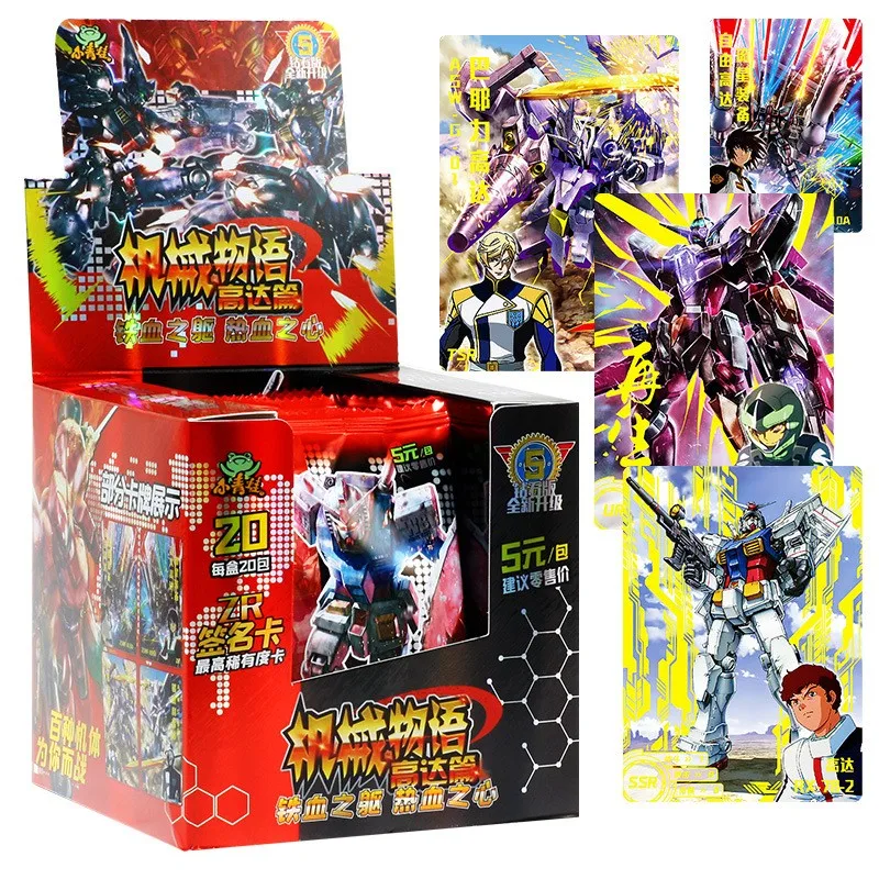 Gundam-tarjeta de Anime ZR SR TSR UR SSR, tarjetas de juego de colecci&oacute;n, juguetes para ni&ntilde;os-3