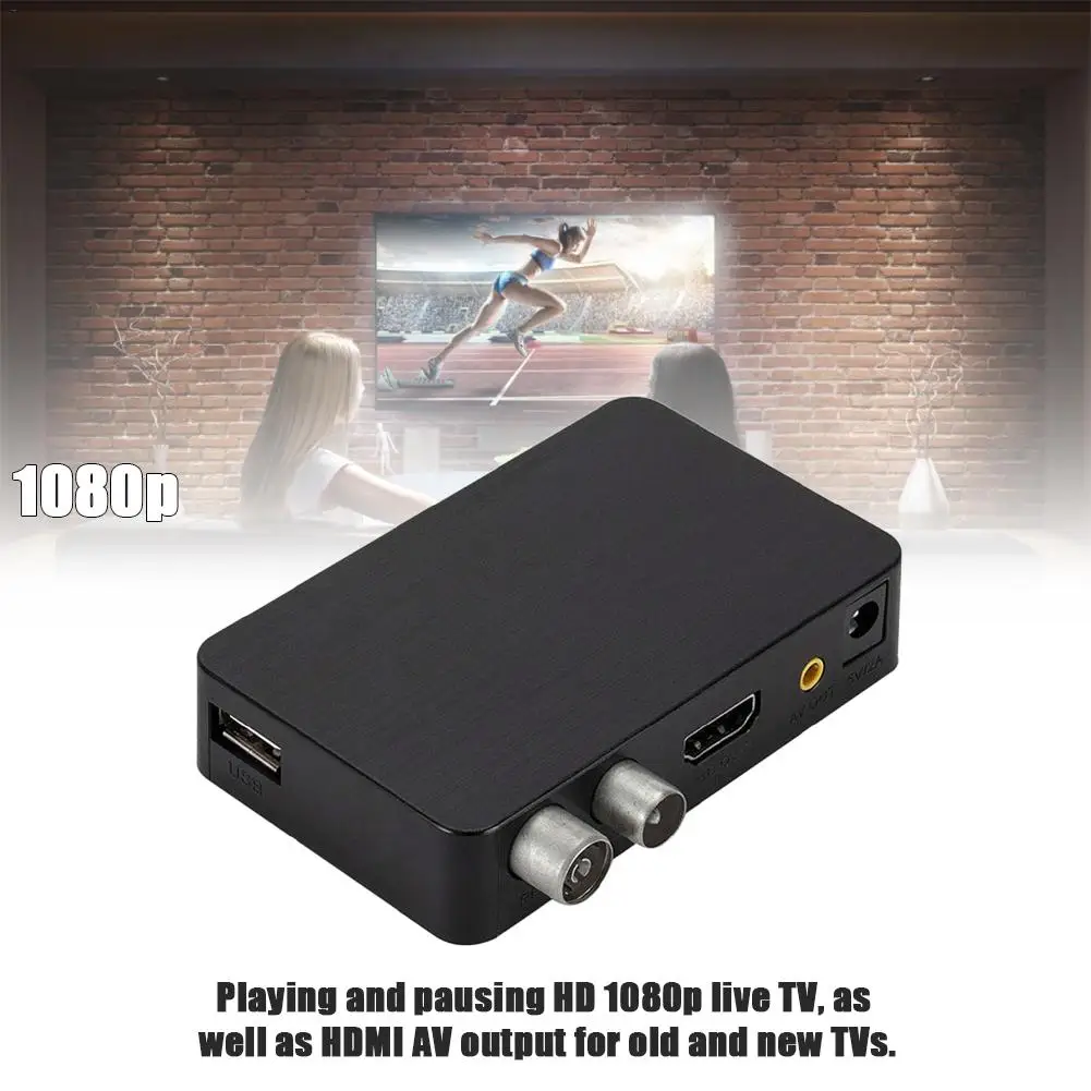 Полностью HD 1080P цифровой DVB-T2 Мини Многофункциональный наземный ТВ-тюнер мощный телеприставка 3,62*2,24* дюйма
