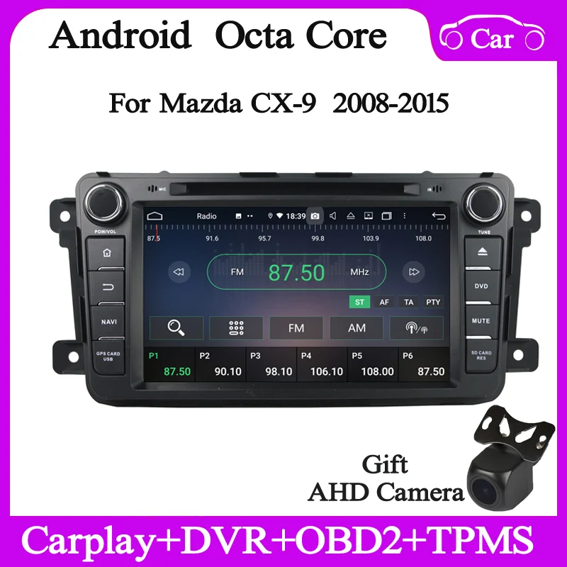 

2din android10 Car radio for mazda CX-9 cx9 2008-2015 car multimedia player gps navi audio stereo headunit DSP carplay 4+128G