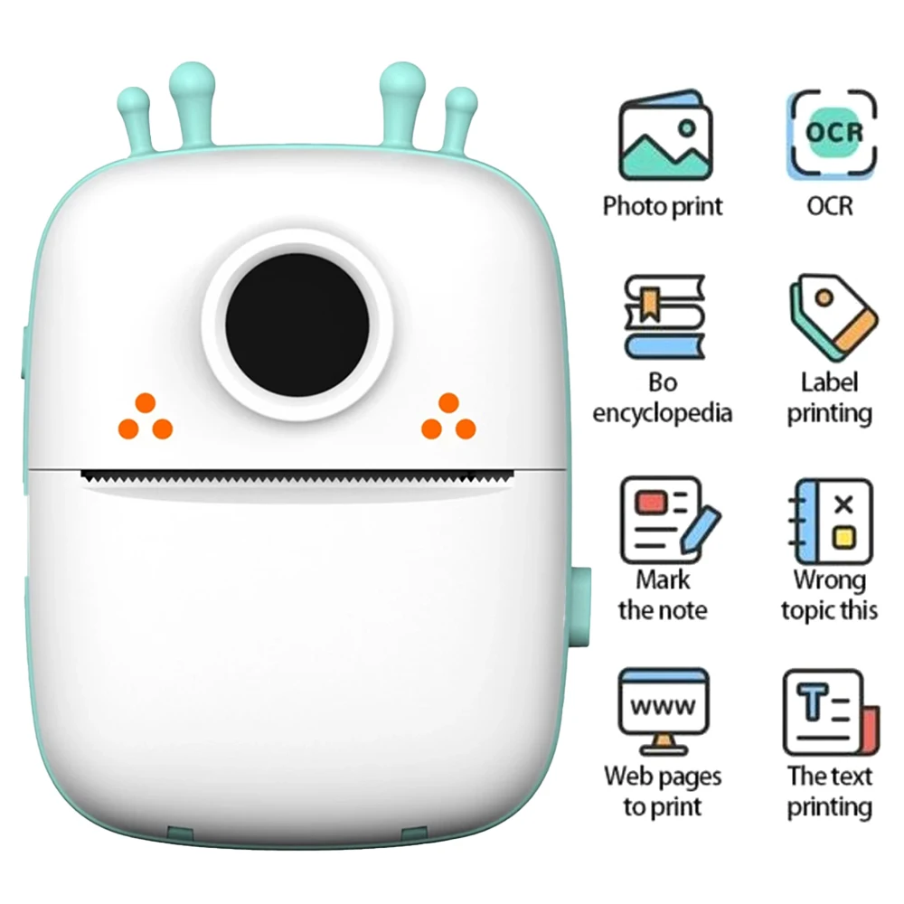 

Portable Printer Wireless Bluetooth Mini Printer for Phone Android iOS Receipt Memo Picture Photo Label List, with Thermal Paper