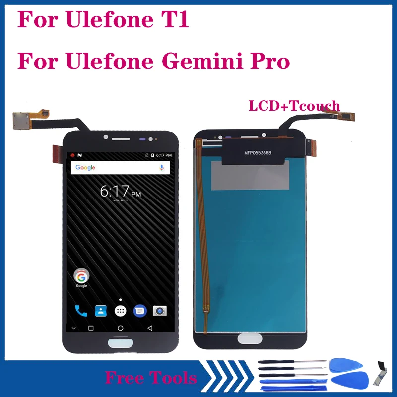 Новый дисплей для Ulefone T1 ЖК кодирующий преобразователь сенсорного экрана в сборе