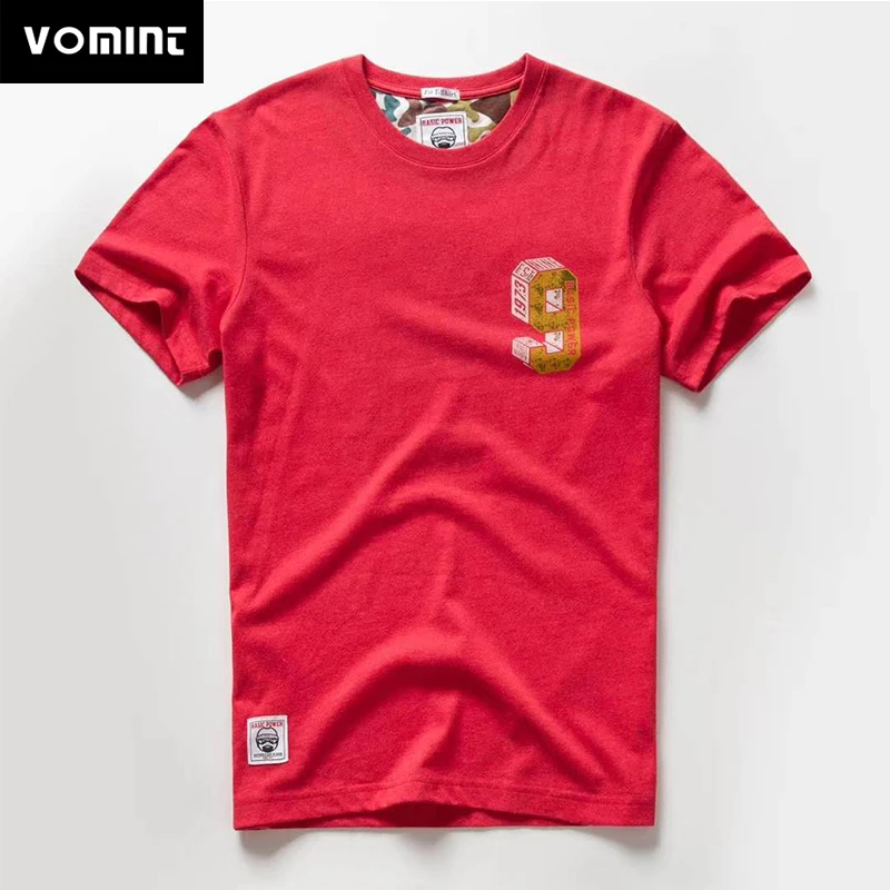 Мужская футболка Vomint хлопковая Повседневная с коротким рукавом и принтом BP1932