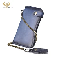 unisex thick real leather fashion blue gift dragon emboss long business card holder organizer travel wallet purse designer 1088