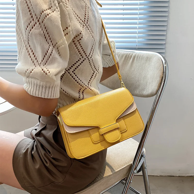 

Simple Shoulder Crossbody Messenger Bag 2021 New PU Leather Luxury Designer Handbags Women Bags Travel Purse High Quality
