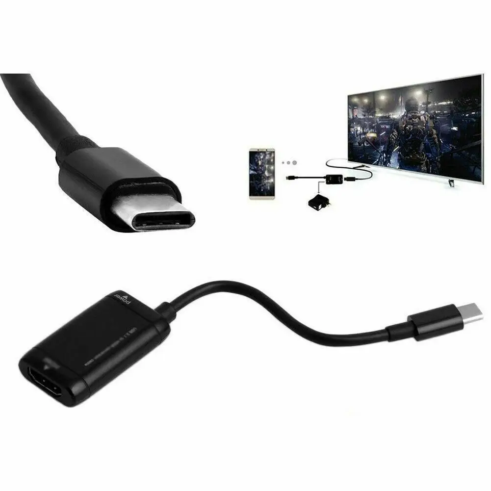 USB-C Type C к HDMI-совместимый адаптер USB 3 1 штекер-гнездо Удлинительный кабель для MHL