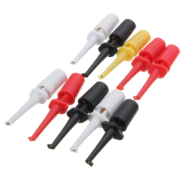 10Pcs Multimeter Lead Wire Probe Test Hook Kit Connector Electronics Laborator | Обустройство дома