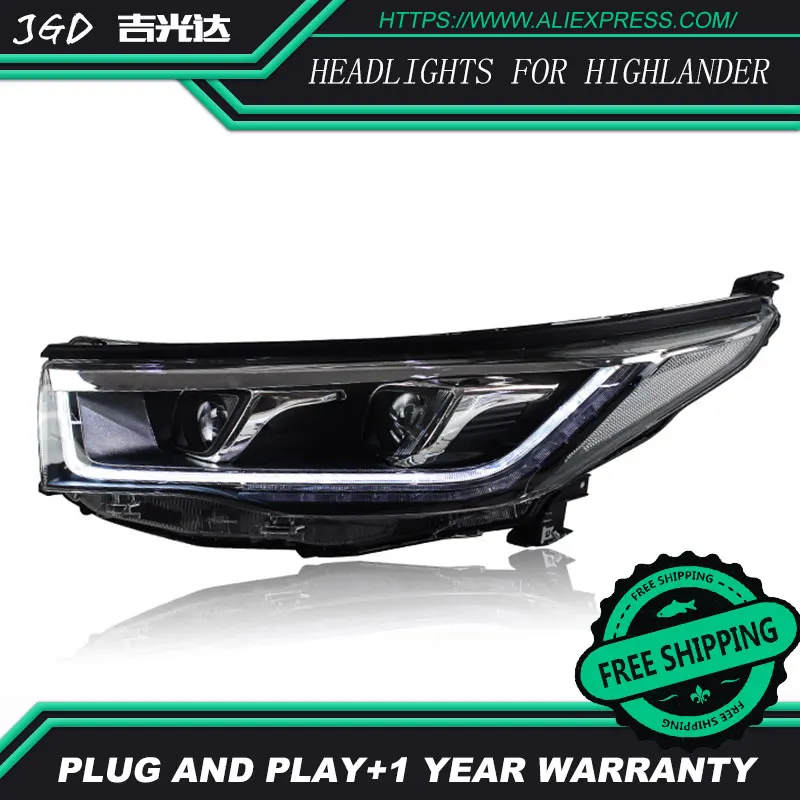 Автомобильный Стайлинг LED HID Rio Highlander фары Головной фонарь чехол для Toyota 2015