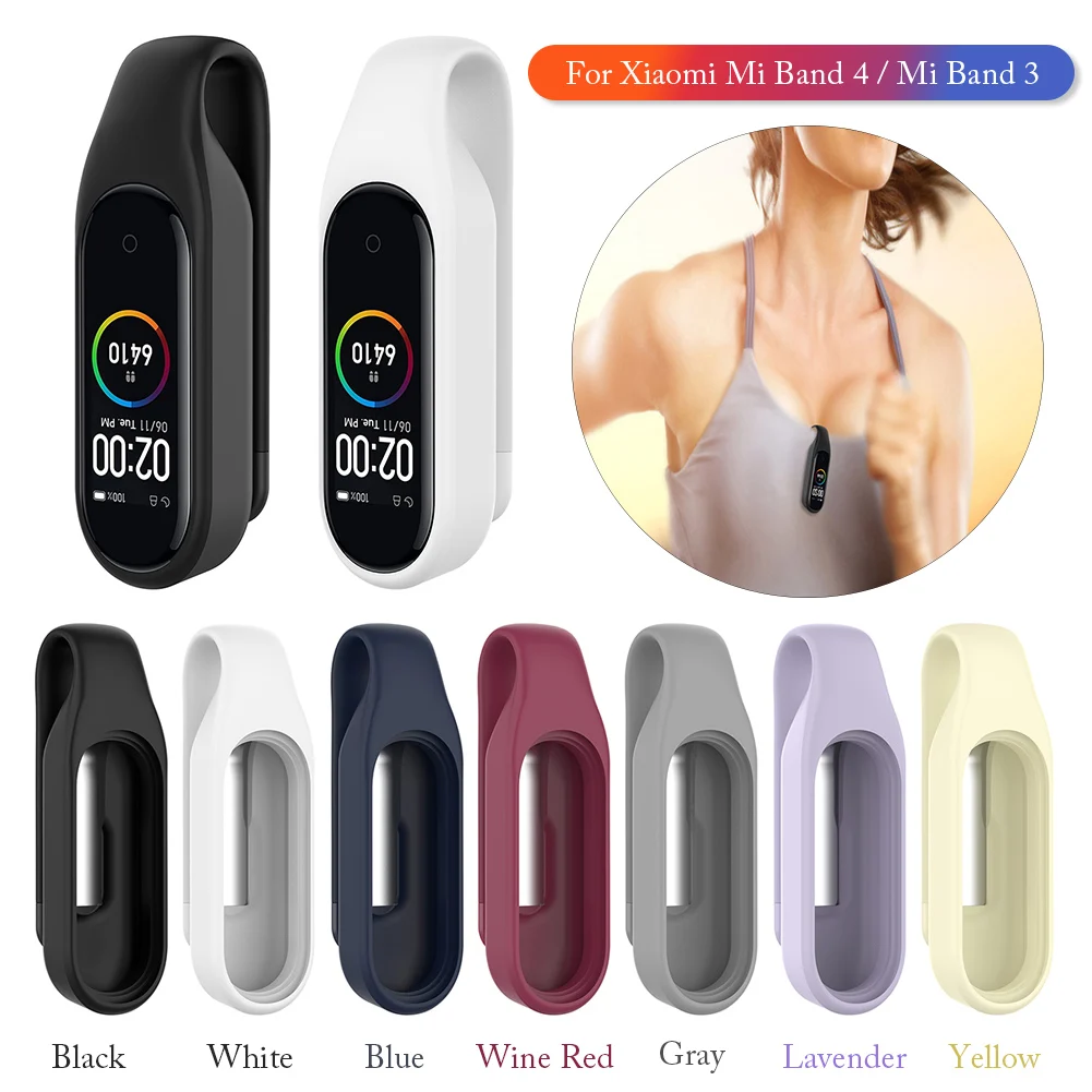 

Силиконовый держатель с зажимом и пряжкой для Xiaomi Mi Band 4, чехол с защитой от потери, спортивный крючок для Mi Band 4, Mi Band 3 Smart, надежный