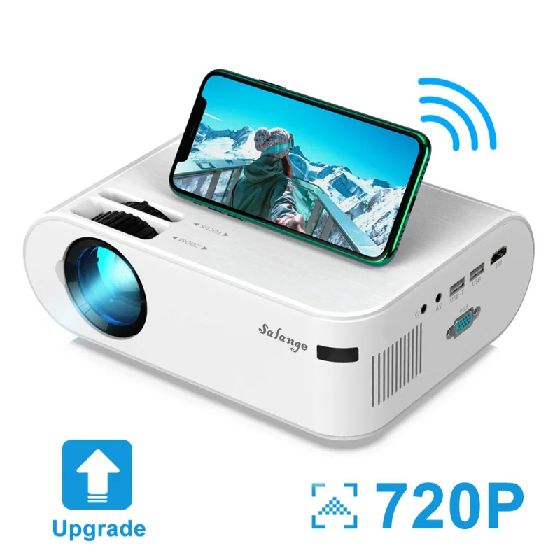 

P62 Mini Projector 4000 Lumens, 1920*1080P Supported LED Video Beamer For Mobile Phone Mirroring Android Optional