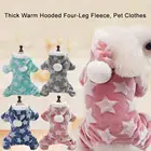 Женская одежда для щенка, кота, пальто для собаки, толстое флисовое теплое зимнее пальто для щенка, комбинезон, пижама с капюшоном для домашних животных