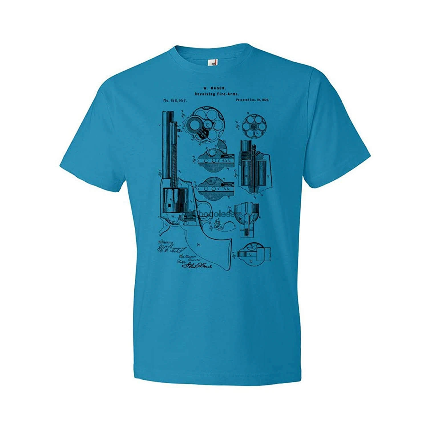 

Peacemaker Pistol Patent T-Shirt Gun Collector Gift Gun Club Tee Cowboy Gift