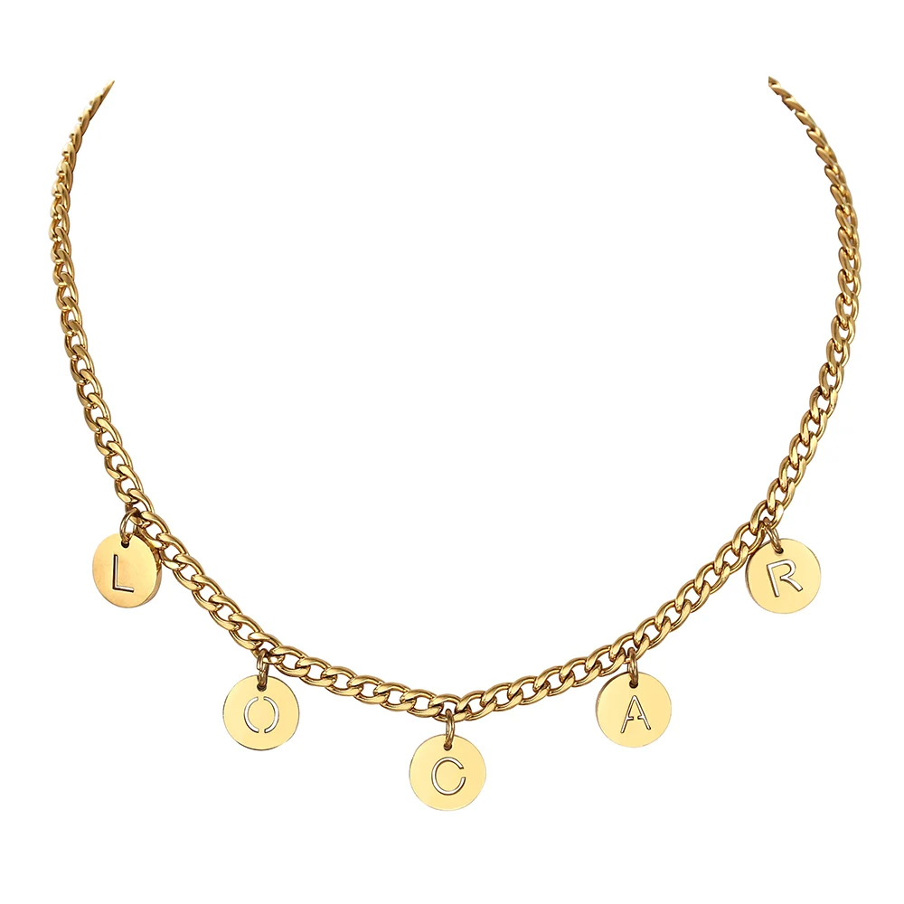 Индивидуальные начальные A Z подвески буквы колье ожерелье для женщин девушек из