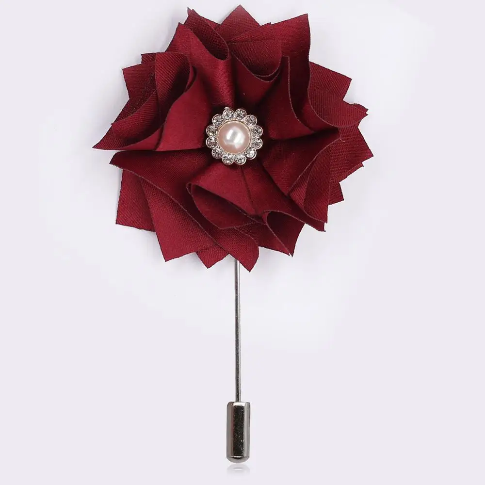 

5Pieces/Bag Wedding Boutonniere Handmade Fabric Flower Party Prom Brooch Flowers Groom Bride Suit Dress Corsage Accessories