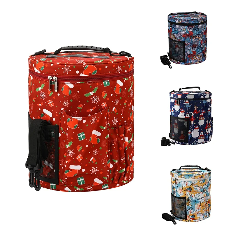 

Сумка-тоут для вязания крючком, инструмент для рукоделия, ведро для вязания крючком, хранение аксессуаров для вязальных спиц