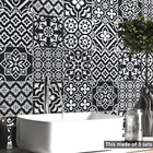 10 шт.Партия 15 см20 см черно-белые самоклеющиеся наклейки на стену антимасляные водонепроницаемые плитки для кухни украшения ванной комнаты