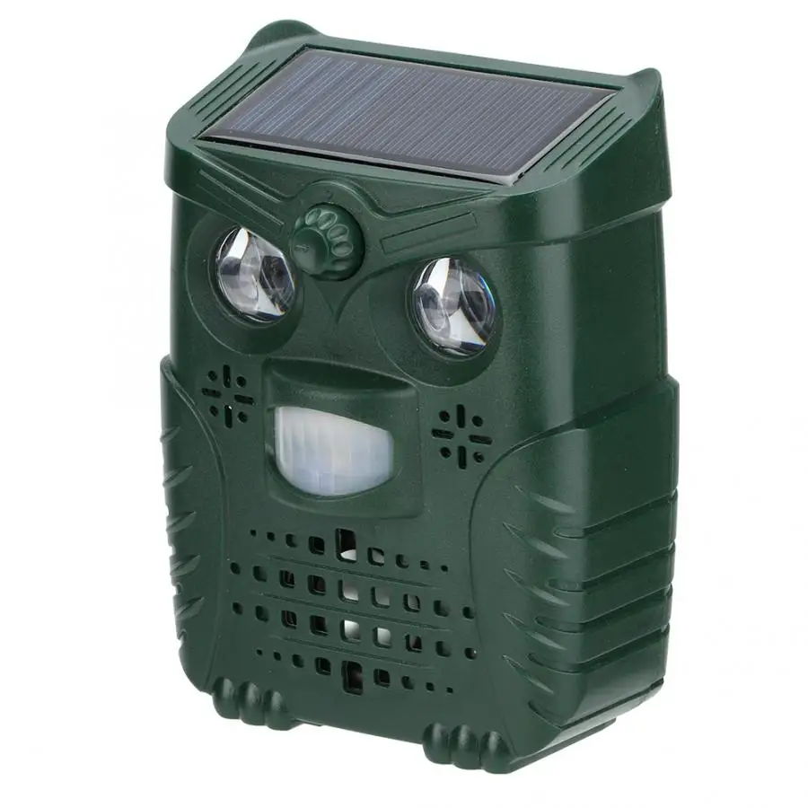

Solar Animal Repeller ABS Plastic Ultrasonic Sound White Light Flashing Solar Animal Repeller for Courtyard Garden Hunting