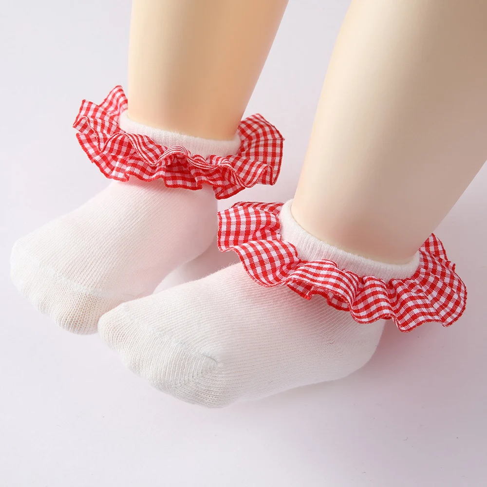 

Bobora Flower Lace Newborn Baby Socks Cotton Anti-Slip Kids Floor Socks Toddler Girl Socks Girls Gift
