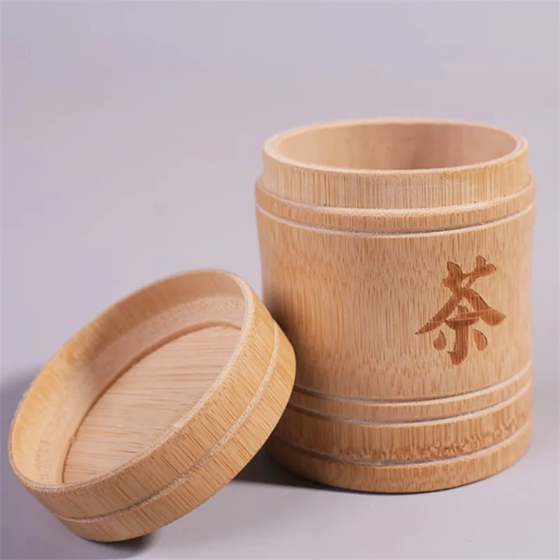 Бамбуковая банка для чая ручной работы кухонная специй герметичные банки