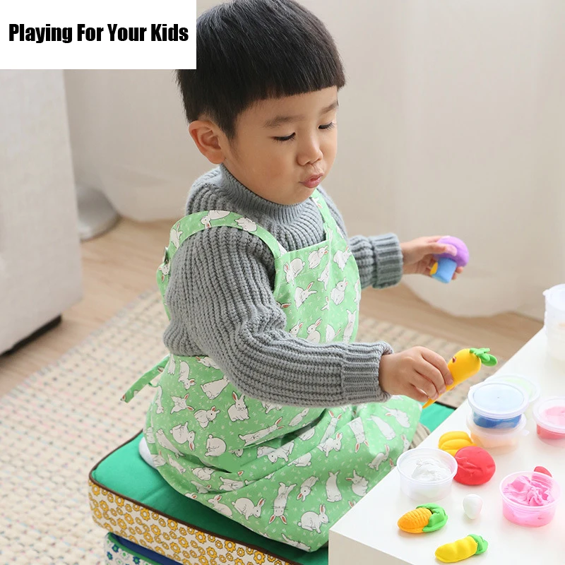 Детский фартук забавный кухонный милый мультяшный лягушка корова свинка длинный