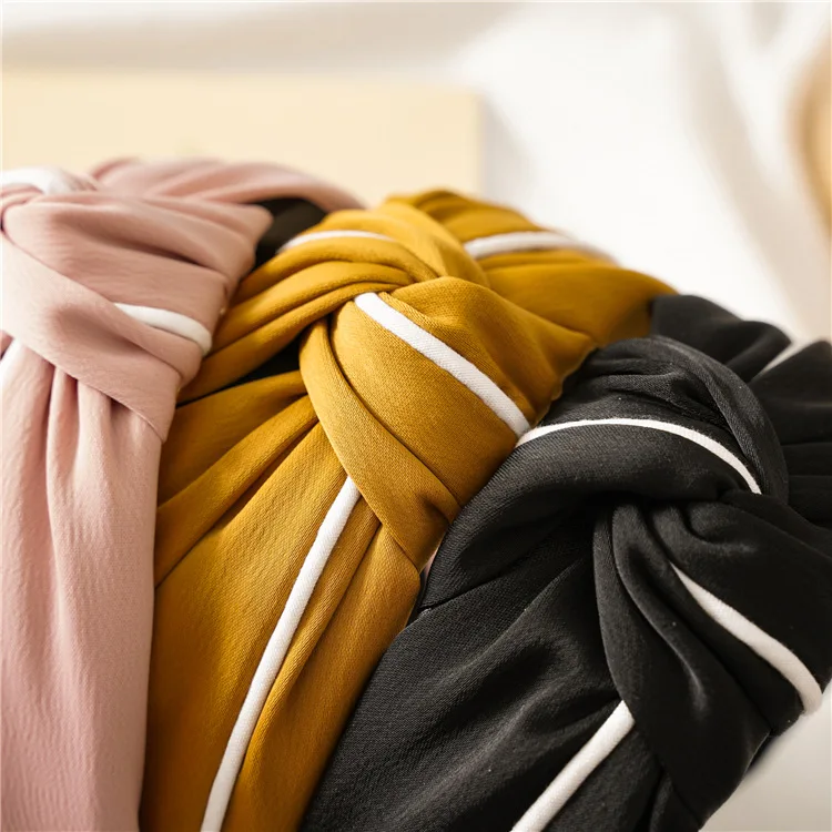 Лидер продаж модные аксессуары для волос широкая серия однотонная тканевая