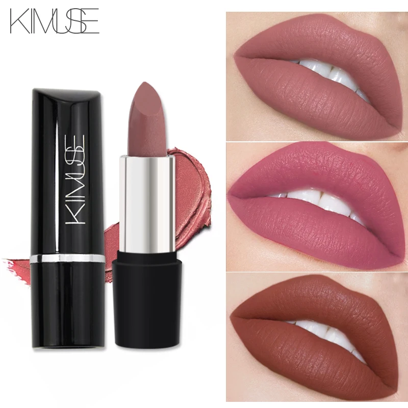 KIMUSE, брендовая губная помада для макияжа, матовая, стойкая, водостойкая, Обнаженная пигментная губная помада, матовая, Batom, косметика для губ, 10 цветов, Maquillaje