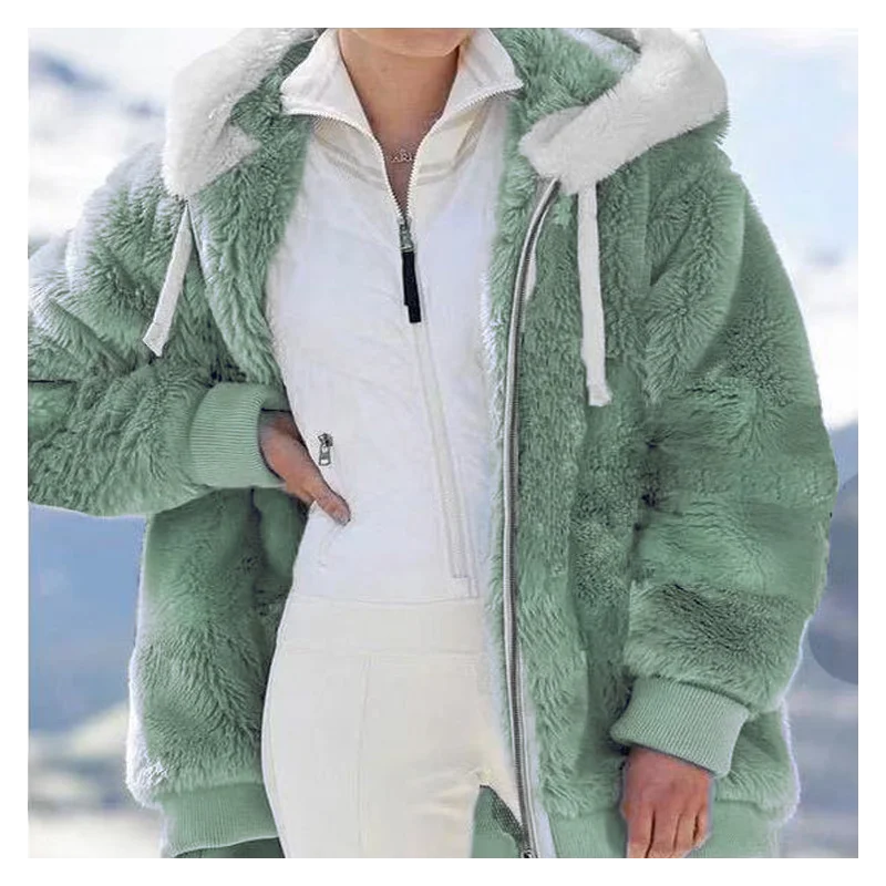 

Женская зимняя куртка на молнии, с капюшоном