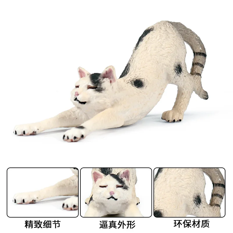 3 шт./компл. черно-белый котенок игрушки детская модель Кота набор моделей