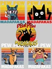 Новые Небольшие наклейки PEW MADAFAKAS с логотипом для одежды, термонаклейки, аппликации на одежду