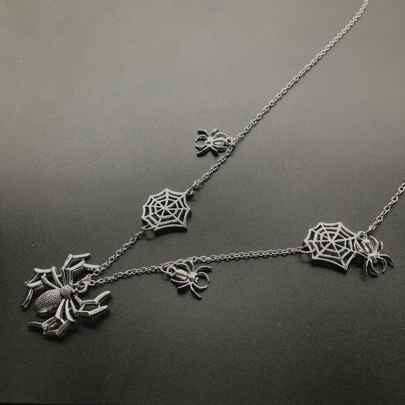 DoreenBeads модное индивидуальное череп ожерелье в стиле панк, готика преувеличенное ожерелье с пауком для женщин девочек Хэллоуин ювелирные изделия, 1 шт