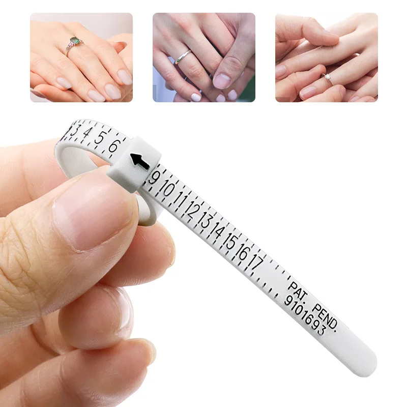 

1PC Ring Sizer US Official American Finger Gauge Measure Gauge Wedding Ring Band Men Womens Sizes Jewelry Measuring Tool