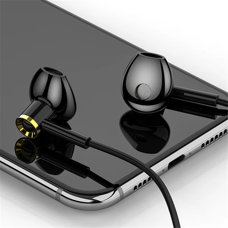 black 3.5MM HOCO 3,5 мм наушники с супер басами для Xiaomi huawei samsung Earbudz наушники с микрофоном игровая гарнитура - Цвет: black 3.5MM