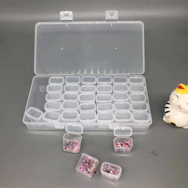 

35 grid large capacity rice bead box DIY beaded box diamond painting diamond storage box