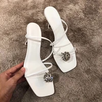 fashion party womens shoes summer womens slippers new banquet dinner sandals fixed toe stiletto high heel sandals