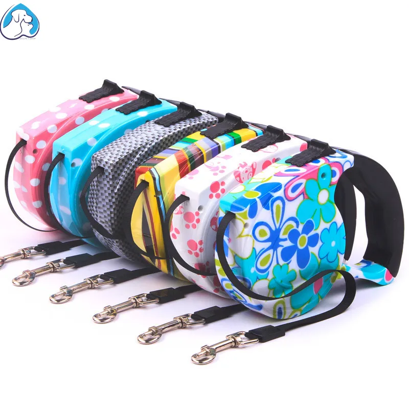 

Hot Colorful Retractable 5M Dog Leash Extending Puppy Walking Leads Pet Dog Running Leashes Hands Freely Great For Walking Dog