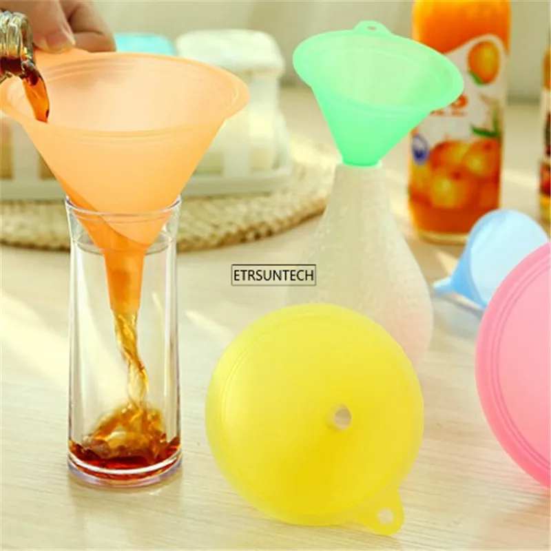 

50Set High Quality Colorful Plastic Funnel Household Liquid Oil Dispensing Pour Oil Fuel Car Kitchen Gadgets