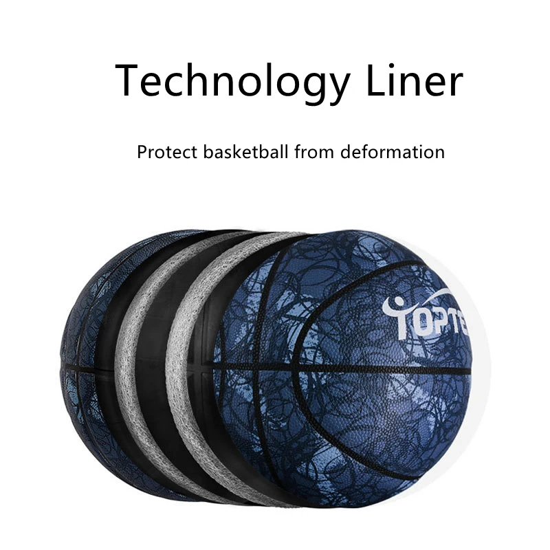 

Basketball Ball Size 7 Outdoor Indoor For Men PU Leather Ball Basketball Training baloncesto