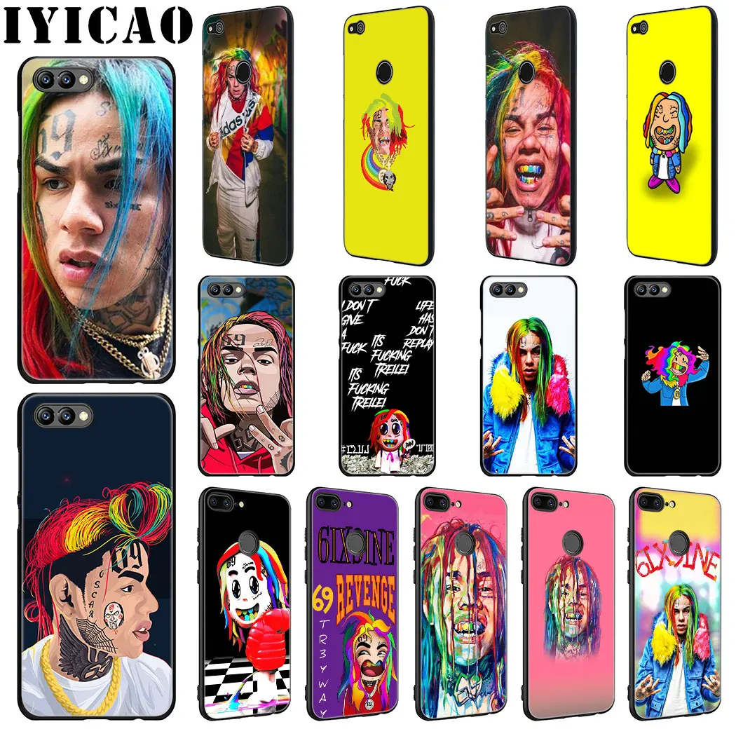 Мягкий силиконовый чехол IYICAO Rapper 69 6IX9INE для Huawei Honor view 20 9X Pro 10 9 8 Lite 8X 8C 7X 7C Note |