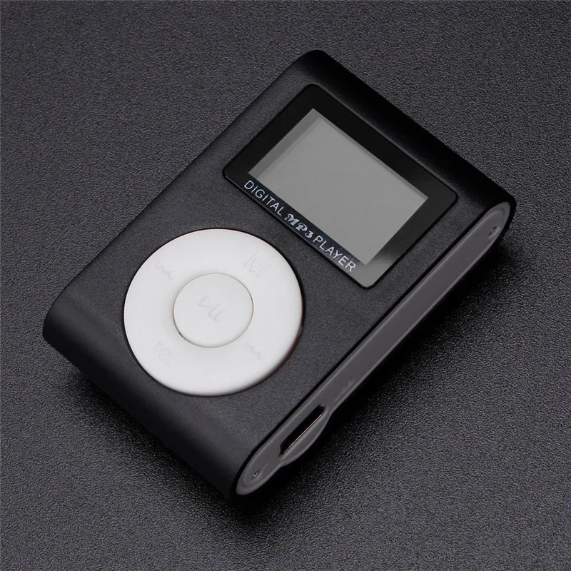 Черный OMESHIN модный мини Mp3 USB Клип MP3 плеер ЖК-экран Поддержка 32 ГБ Micro SD TF карта дизайн Спорт компактный - Цвет: Черный